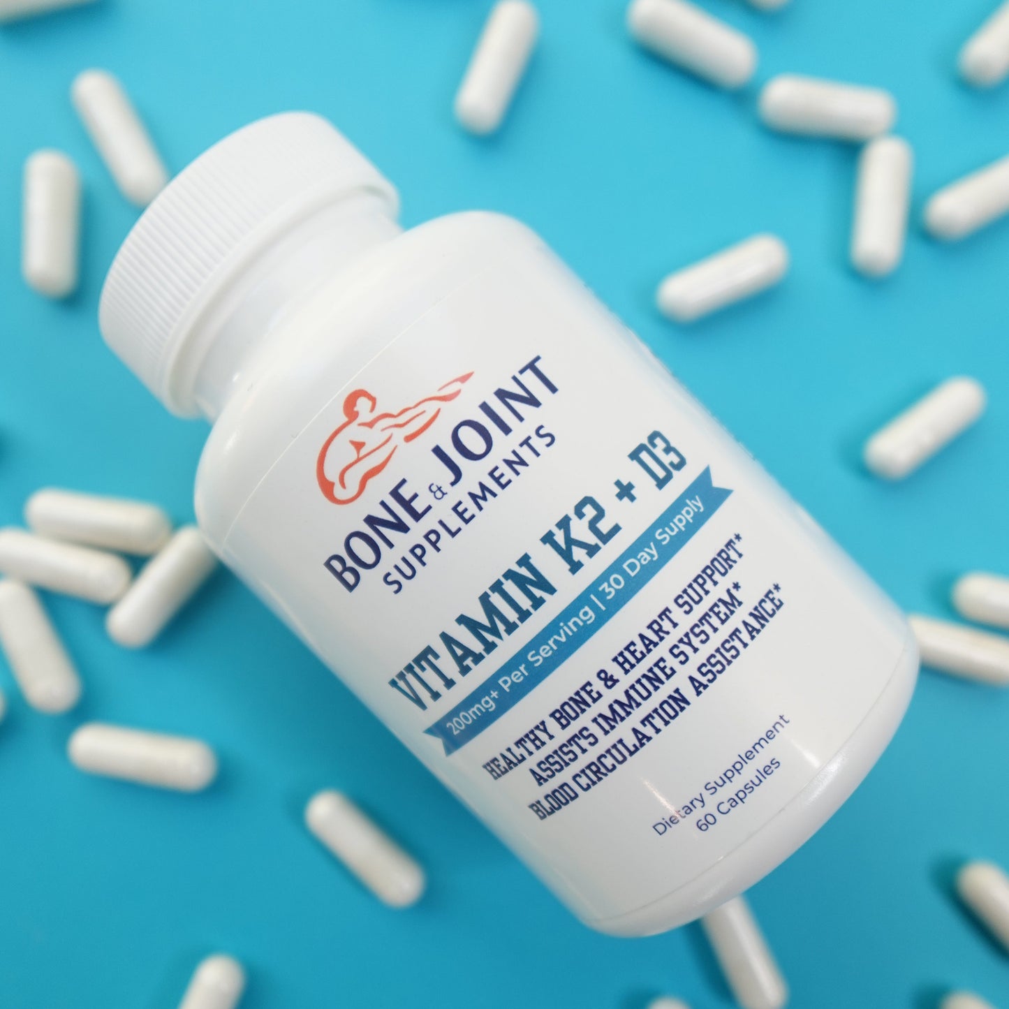 Vitamin K2 + D3 Supplement for Bone & Heart Health – 60 Capsules